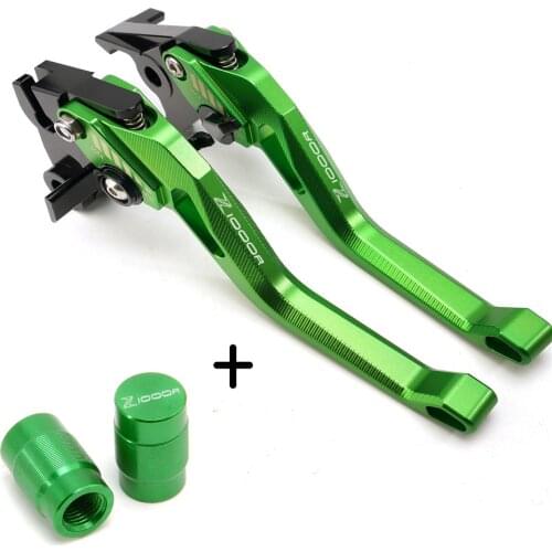 LOGO Z1000R Motorcycle 5D Brake Clutch Levers & Tire Value Cap For KAWASAKI Z1000R Z1000R 2017 2018 2019 2020
