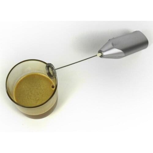Silver Milk Drink Coffee Whisk Mixer Electric Egg Beater Frother Foamer Mini Handle Stirrer Practical Kitchen Cooking Tools