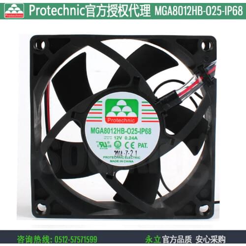 NEW Protechnic Magic MGA8012HB-O25-IP68 8025 12V0.24A IP68 waterproof cooling fan