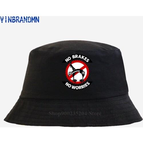 MTB Bucket hat No Brakes No Worries Fixed Gear Bike hat mountain biker Fishing hat MTB bicycle hat cyclist best gift Outdoor hat