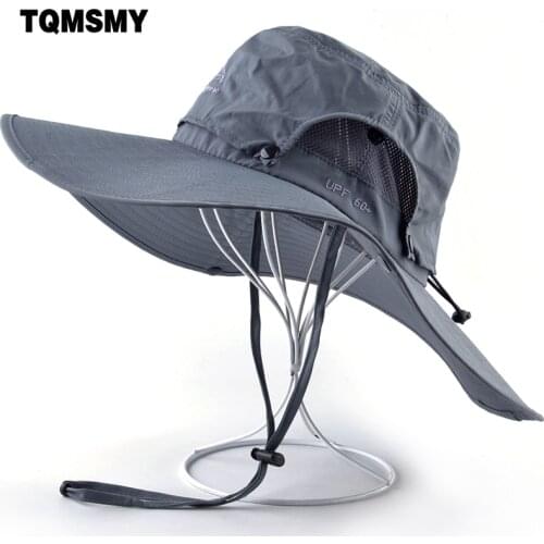 Unisex sun hats for women Wide Brim Fisherman cap Hiking camping gorros outdoor Waterproof fabric hat Anti-UV Bucket caps men