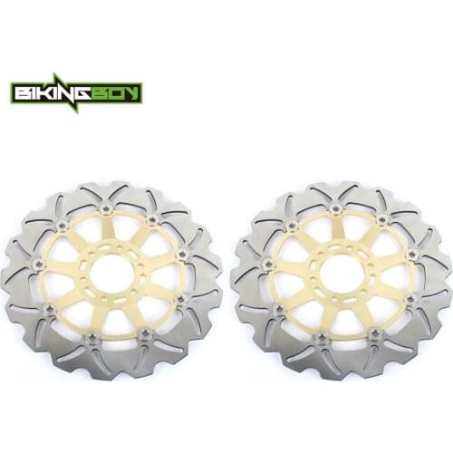 BIKINGBOY Front Brake Discs Rotors Disks For Aprilia RS 250 Replica 95 96 97 98 99 00 01 02 03 Stainless Steel 298mm Motorcycle