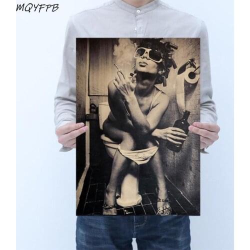 Wild Girl Kraft Paper Posters Wall Stickers Home Furnishings Decorative Paintings