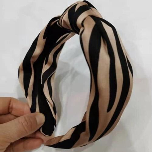 Zebra Stripe Animal design knot headband pink leopard Hairband girls hairband bows for women bezel accessories summer head bands