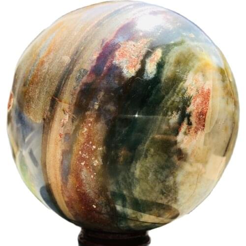 Natural Marine Jasper Jade Crystal Polished Sphere Ball Healing Ball