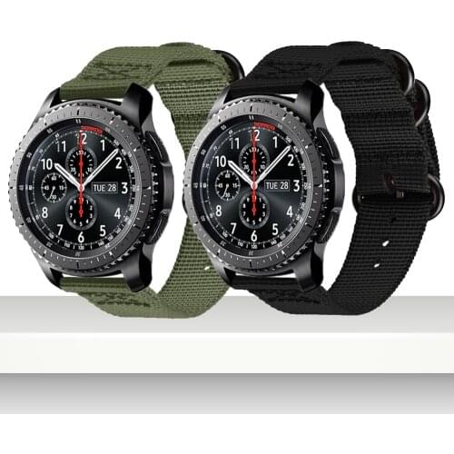 20mm 22mm watch strap For Samsung Galaxy watch 46mm 42mm Active2 Active1 Gear S3 frontier Sports nylon nato strap