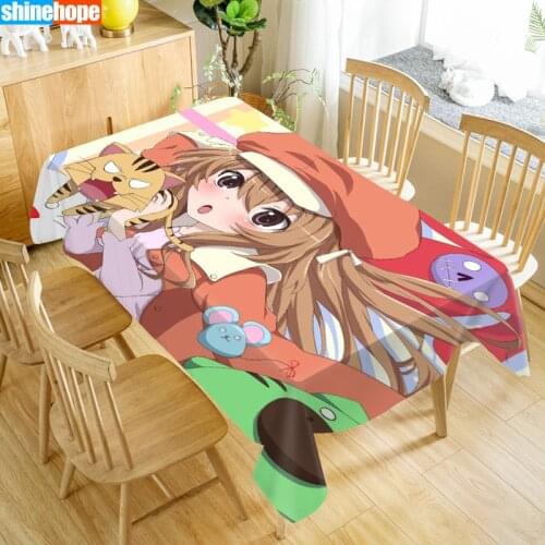 Oxford Fabric Tablecloth Toradora Table Cloth Wedding Decoration Rectangular Table Cover For Party Home Decor TV Covers