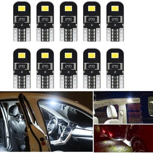 10Pcs W5W T10 LED Canbus Bulbs 168 194 LED Car Light For Mercedes Benz W205 W212 W124 AMG Error Free Car Interior Dome Light 12V