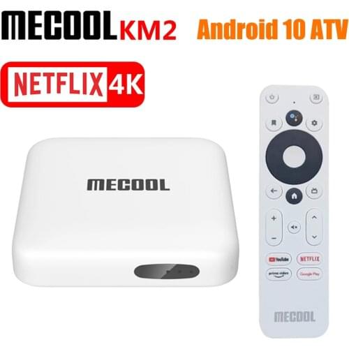 2021 MECOOL KM2 Amlogic S905X2 Quad-core Android 10.0 TV BOX DDR4 2GB 8GB SPDIF Ethernet WiFi Prime Video Support Netflix 4K