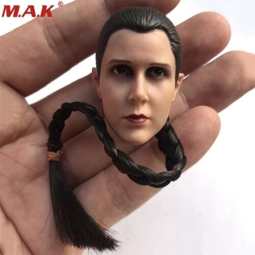 In Stock 1/6 Scale Female Head Carving Model ATX015 Princess Leia Head Sculpt & Clothes Set For 12'' Action Figure Body Doll