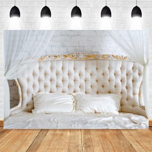 Baby Room Curtain Headboard Bed Interior Portrait Backdrop Photography Background For Photo Studio Vinyl Photophone Photocall