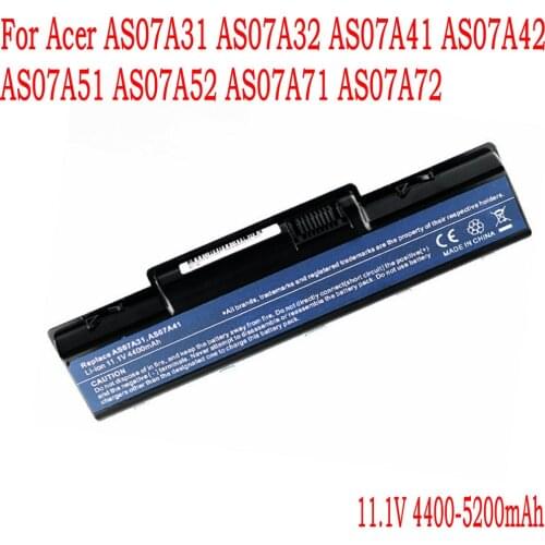 High Quality Laptop battery For Acer AS07A31 AS07A32 AS07A41 AS07A42 AS07A51 AS07A52 AS07A71 AS07A72