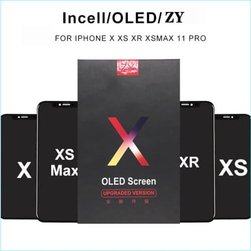 ZY JK incell OLED quality For iPhone X XS XR Display OLED For iPhone X Display Screen Replacement with True Tone Free Shipping
