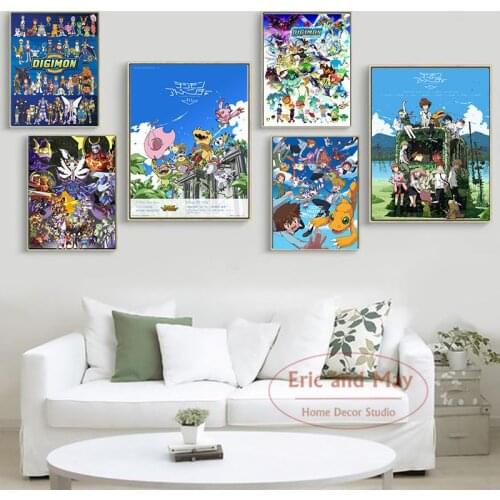 Japan Anime Digimon Adventure Tri Comic Movie Poster And Print Canvas Painting Art Wall Pictures Aesthetic Room Decor Obrazy
