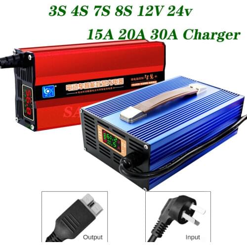 3S 4S 7S 8S 12v 24v Li-ion Ifepo4 Lithium Battery Charger 12.6V 14.6V 29.2V 29.4v 20A 30A Li-ion Ifepo4 Lithium Battery Charger