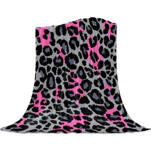 Animal Color Leopard Throw Blanket Home Decoration Sofa Blanket Warm Microfiber Blankets for Bedroom