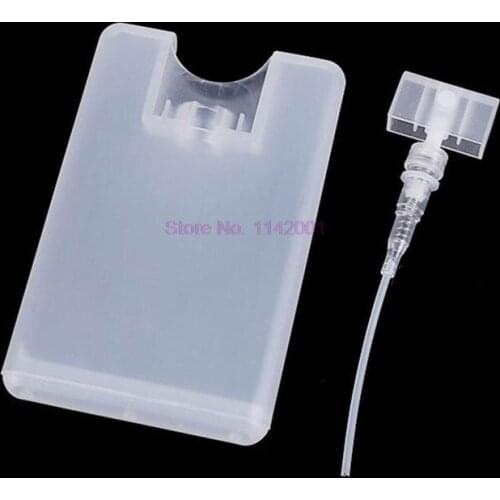 300pcs 20ml Plastic Card Type Portable Perfume Spray Bottle Moisturizing Water Box New Perfume Refillable Bottle
