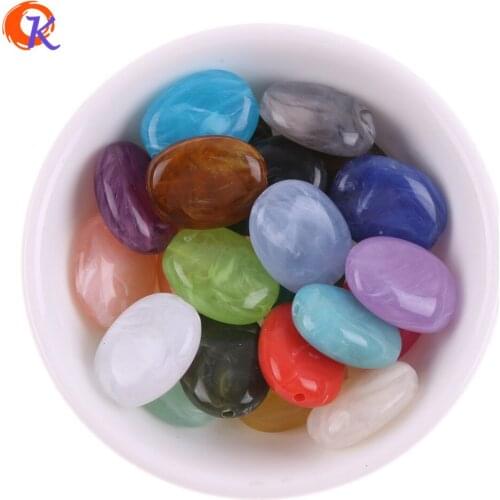 Choose Color Cordial Design 15x19mm 300pcs/lot Oval Flat Shape Acrylic Marble Effect Beads For DIY Beads Jewelry Necklace Making