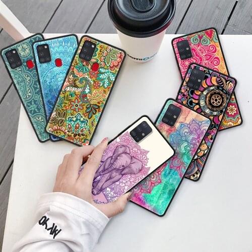 Case For Samsung Galaxy A51 A71 A21s A31 A41 M31 M51 A11 A32 5G A12 A91 A81 M30s M11 Phone Shell Cover Funda Mandala Chakra Yoga