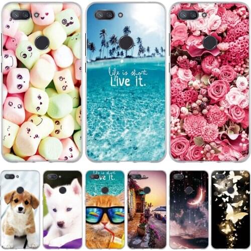 For Xiaomi Mi 8 Lite 8 Youth 8X Cover Soft TPU Capa For Xiaomi Mi 8 Lite Youth Case Flowers Funda For Xiaomi Mi 8X Shell Bag
