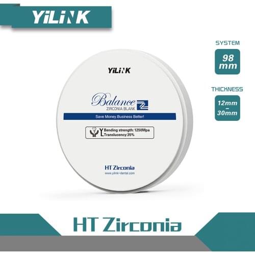 Yilink HT Zirconia Blocks for 98mm Open CADCAM System to Dental Lab Technician
