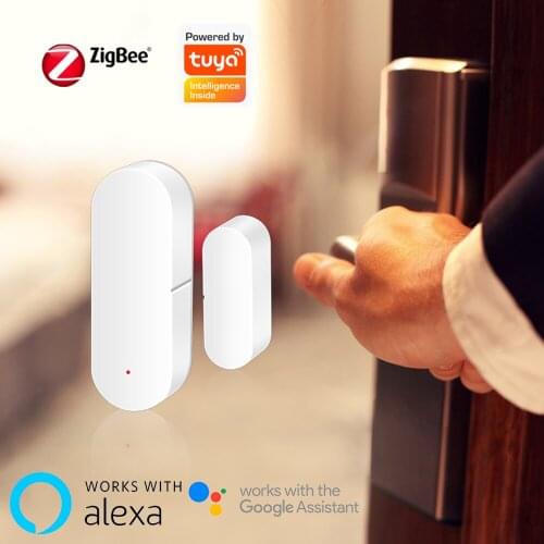 Tuya Smart ZigBee Door Window Contact Sensor Home Door Detectors Open/Close APP Remote Alarm Alexa Google Voice Check Status