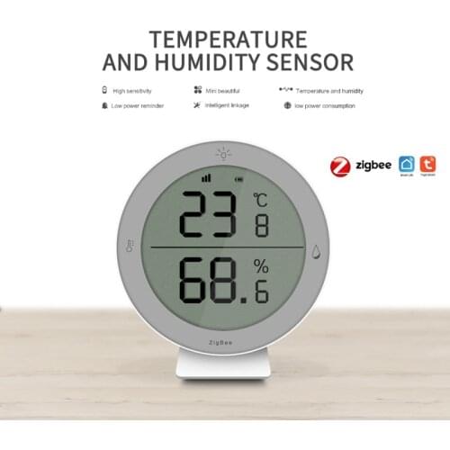NEW Tuya Smart Life LCD Zigbee Temperature And Humidity Sensor Detector Alarm APP Monitor Support Alexa Google Ifttt Smart Home