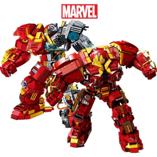 NEW Iron Man MK44 Ironman Hulkbuster Marvel Avengers Hulk Superheroes Robot Figures Ideas Building Brick Block Gift Toy