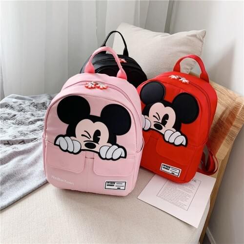 Disney new Mickey Minnie kindergarten schoolbag children backpack 3-6 year old boy girl cute Korean travel backpack bookbag