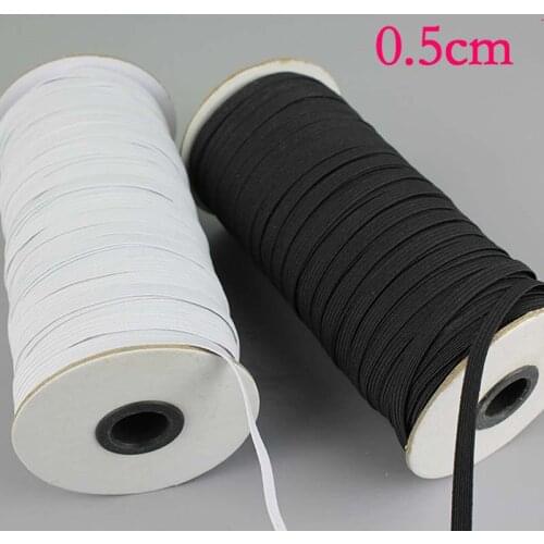 High quality White/black Nylon elastic band flat elastic bands Trousers Sewing DIY Accessories
