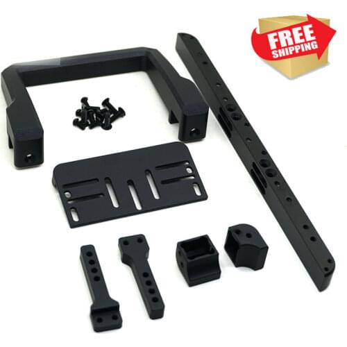 GRC metal Front Rear Bumper Set For trax TRX-4 TRX4 RC Cars Crawler Black Upgrade Auto Parts Set