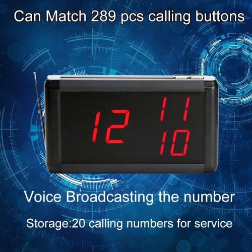 JINGLE BELLS Wireless Retaurant Hotel Calling System Pager System Guest Pager CTM699 1 Screen Display Receiver