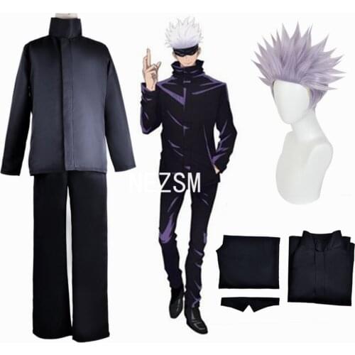 Anime Jujutsu Kaisen Gojo Satoru full set of pants school uniform Cosplay costume Jiu-Jitsu uniformb