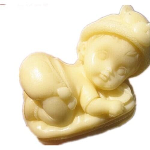 Wholesale Cute sleeping baby /Table tennis racket chocolate silicon mold fondant Cake decoration handmade soap mold