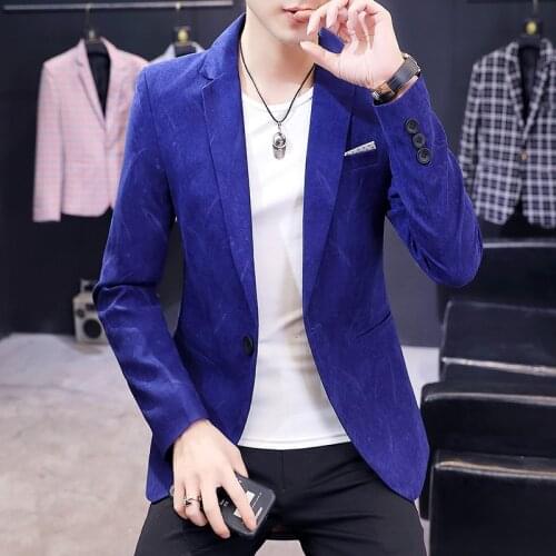 New Arrival Fashion Men Suit Coat Slim Thin Fashion Summer Single Breasted Blazer Size M L XL 2XL 3XL