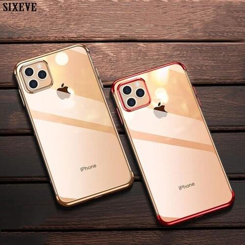 Luxury Silicone Soft Clear Case For iPhone 12 11 Pro XS Max X XR 6 S 6S 7 8 Plus Mobile Phone Cover Back Shell Shockproof Bumper