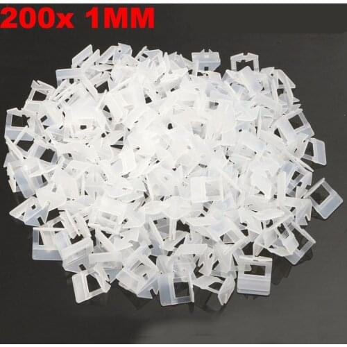 Tile Leveling System 200x Clips Kit Wall Floor Tile Spacer Tiling Tool 1.0mm 3.5cm x 3.5cm