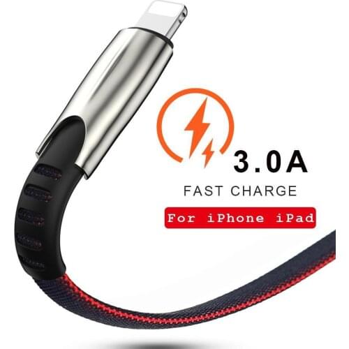 USB Charger Cable 3A Fast Charging Cord For apple iPhone 11 12 Pro Xs Max X XR 8 7 6 6s Plus 5s SE iPad Mini Data Long Wire 3M