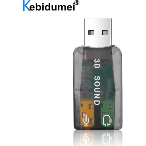 USB to Jack 3.5mm Headphone Audio Adapter 5.1 External Usb Sound Card Micphone Sound Card For Mac Win Compter Android Linux