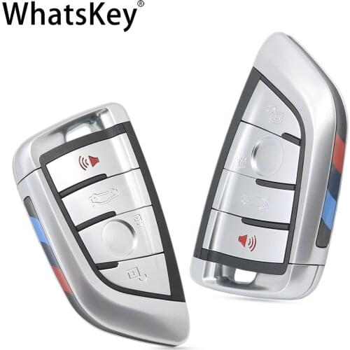 WhatsKey New Style Knife Smart Card Button Key Shell Cover For BMW 3/5/7 Series X1 X3 X5 G30 G20 F48 F39 F10 F22 F30 Key Case