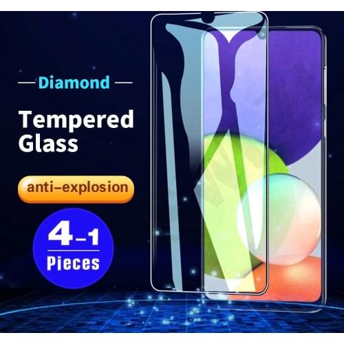 1-4Pcs Phone Screen Protector for Samsung Galaxy A01 A02 A02S A11 A12 A22 5G A21 A21S Tempered Glass protective Film smartphone
