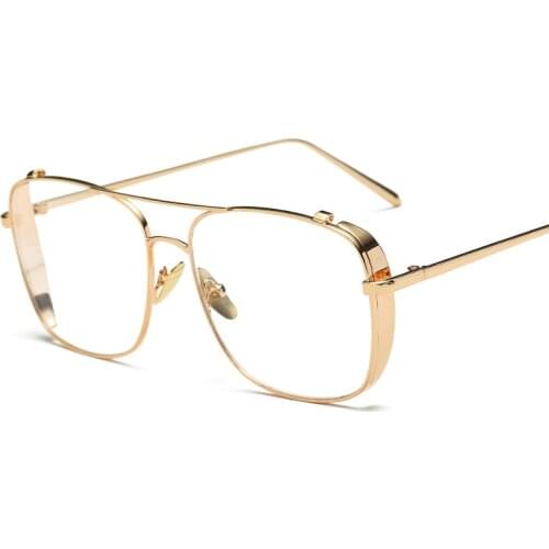 Zerosun Gold Eyeglasses Frames Men Women Unisex Steampunk Glasses Male Vintage Spectacles for Prescription Optical Nerd Fashion