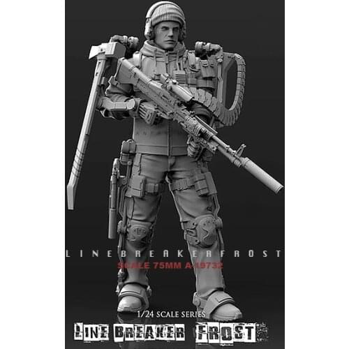 1/24 Resin Kits Figure soldier self-assembled (75mm)A-19732
