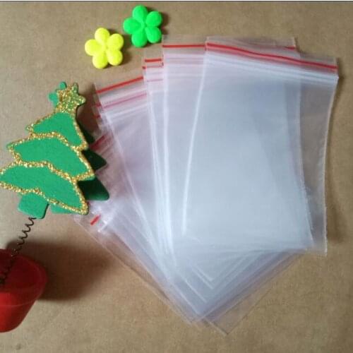 1000pcs Transparent Pe ziplock bags resealable plastic retail packaging Bag Pe self-sealing zipper bag clothing Jewelry Bags