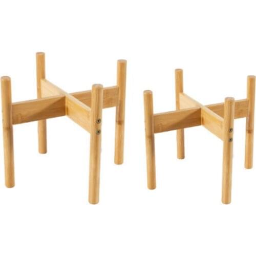 2x Wooden Flower Stand Window Balcony Desktop Mini Flower Pot Holder Pot Display Stand Flower Pot Rack 20X20cm & 25X25cm CNIM Ho