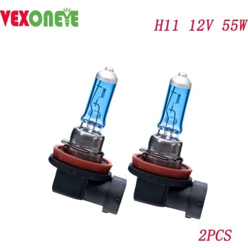 2pcs H11 12V 55W Super Light Halogen Bulbs H11 Auto lamp Halogen Bulbs
