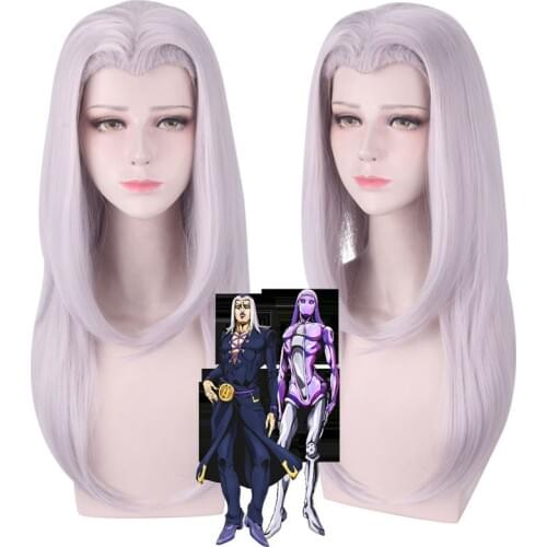 2020 Cosplay Wig JOJOs Bizarre Adventure Leone Abbacchio Moody Blues Wig JOJO Golden Wind Head Costume Halloween Party Wigs