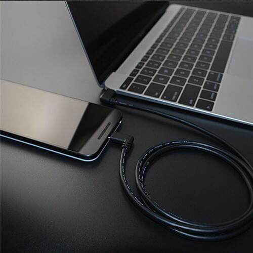 3m Double Elbow USB-C Data Transfer Fast Charging Cable for Oculus Quest VR Camera USB Type C Speed Data Cable Charging Cable