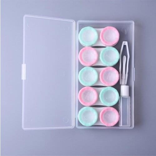 5Pair/Set Contact Lens Case Women Eye Contact Lens Box Travel Contact Lenses Case Leakproof Container Lenses Box For Display Box