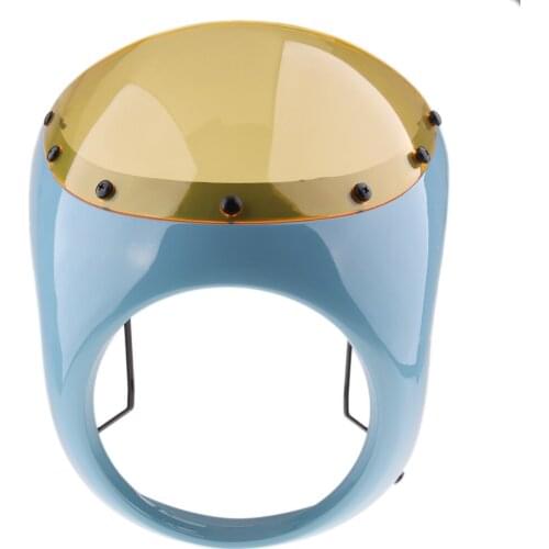 7'' Round Headlight Fairing Windscreen Windshield Cover for Retro Cafe Racer
